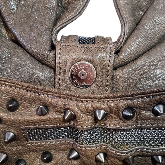 3.1 Phillip Lim - Edie Grey Leather Spike Studded Bow Accent Shoulder Bag EUC - Picture 10 of 11